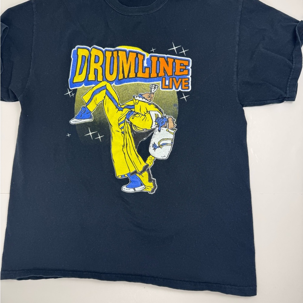 Gildan Drumline Live Graphic Print T-Shirt‎ Short Sleeve Black Size L